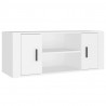 Mueble para TV madera contrachapada blanco 100x35x40 cm 2