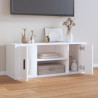 Mueble para TV madera contrachapada blanco 100x35x40 cm 3
