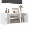 Mueble para TV madera contrachapada blanco 100x35x40 cm 4