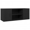 Mueble para TV madera contrachapada negra 100x35x40 cm 2