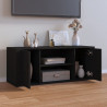 Mueble para TV madera contrachapada negra 100x35x40 cm 3