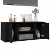 Mueble para TV madera contrachapada negra 100x35x40 cm 4