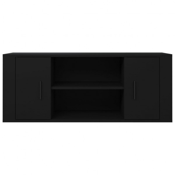 Mueble para TV madera contrachapada negra 100x35x40 cm M 5