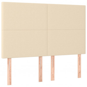 Cabeceira de cama 4 pcs tecido 72x5x78/88 cm creme H