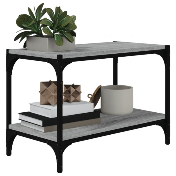 Mueble para TV contrachapada y acero gris Sonoma 60x33x41 cm M 4