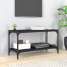 Mueble para TV madera contrachapada y acero negro 80x33x41 cm 1