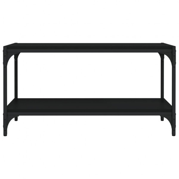 Mueble para TV madera contrachapada y acero negro 80x33x41 cm M 5