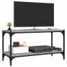 Mueble para TV contrachapada y acero gris Sonoma 80x33x41 cm 4