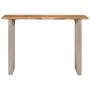 Mesa de comedor madera maciza de acacia 110x50x76 cm H