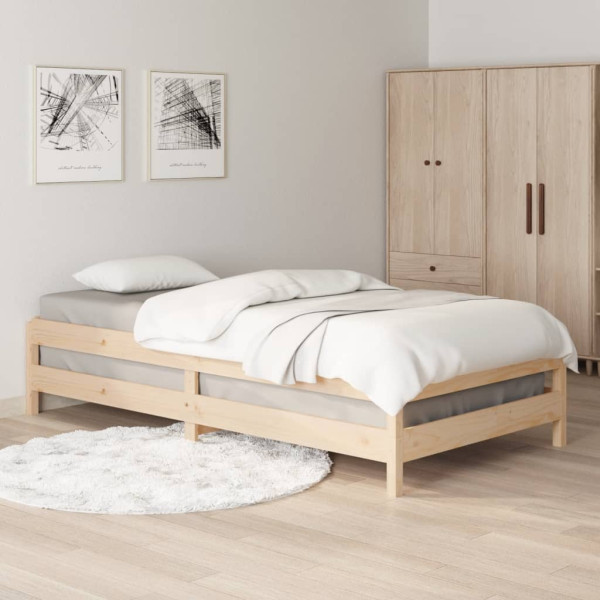 Cama apilable de madera pino maciza 100x200 cm M 4