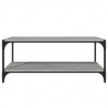 Mueble para TV contrachapada y acero gris Sonoma 100x33x41 cm 5