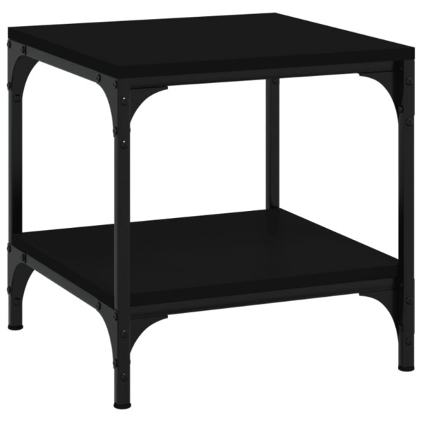 Mesa auxiliar de madera contrachapada negro 40x40x40 cm M 2
