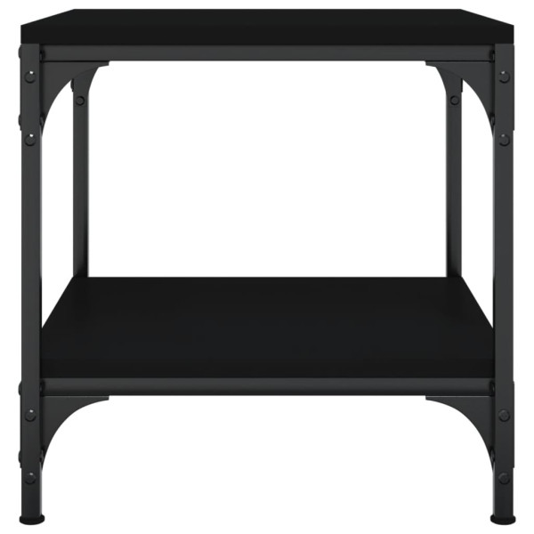 Mesa auxiliar de madera contrachapada negro 40x40x40 cm M 4