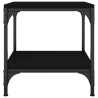 Mesa auxiliar de madera contrachapada negro 40x40x40 cm 4