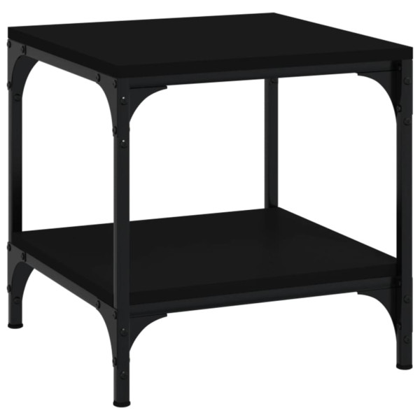 Mesas auxiliares 2 uds madera contrachapada negro 40x40x40 cm M 5