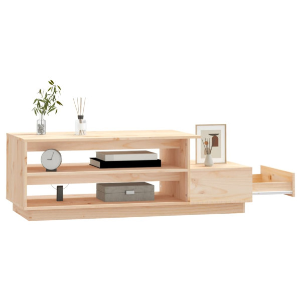 Mesa de centro de madera maciza de pino 120x50x40.5 cm M 4