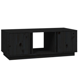 Mesa de centro de madera maciza de pino negro 110x50x40 cm H