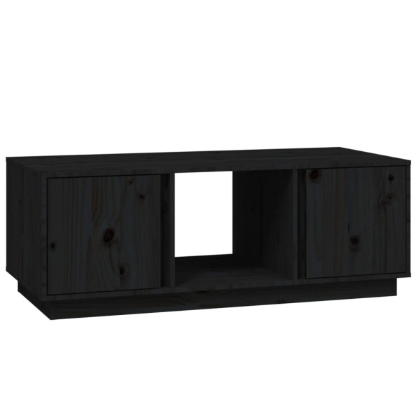 Mesa de centro de madera maciza de pino negro 110x50x40 cm M 2
