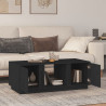 Mesa de centro de madera maciza de pino negro 110x50x40 cm 3