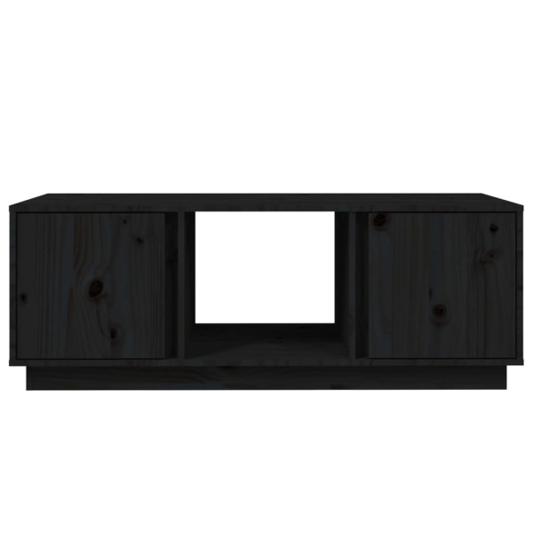 Mesa de centro de madera maciza de pino negro 110x50x40 cm M 5