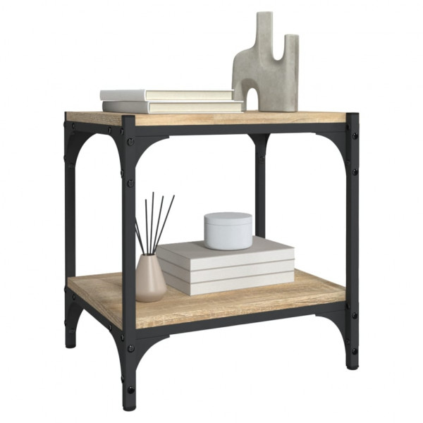 Mueble para TV contrachapada y acero roble Sonoma 40x33x41 cm M 4