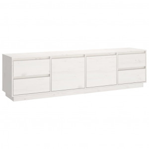 Móvel de TV 176x37x47.5 cm madeira de pinho maciça branco H