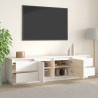 Mueble de TV madera maciza de pino blanco 176x37x47.5 cm 3
