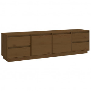 Mueble de TV madera maciza de pino marrón miel 176x37x47.5 cm H