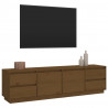 Mueble de TV madera maciza de pino marrón miel 176x37x47.5 cm 4