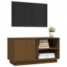Mueble de TV madera maciza de pino marrón miel 80x35x40.5 cm 4