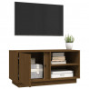 Mueble de TV madera maciza de pino marrón miel 80x35x40.5 cm 5