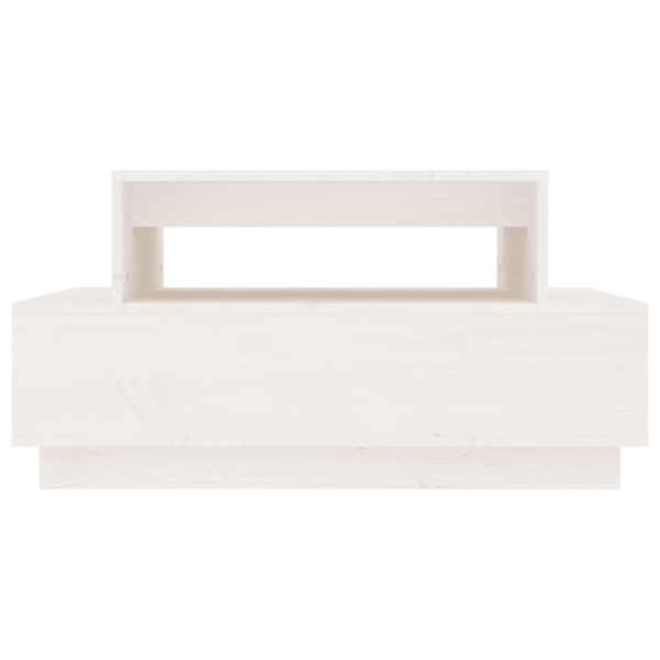 Mesa de centro 80x55x40.5 cm madeira de pinho maciça branco M 5