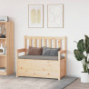 Banco de madera maciza de pino 112.5x51.5x96.5 cm 1