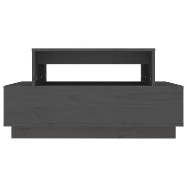 Mesa de centro 80x55x40.5 cm madeira de pinho maciça cinzento M 5