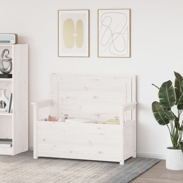 Banco de madera maciza de pino blanco 112.5x51.5x96.5 cm M 3