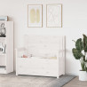 Banco de madera maciza de pino blanco 112.5x51.5x96.5 cm 3