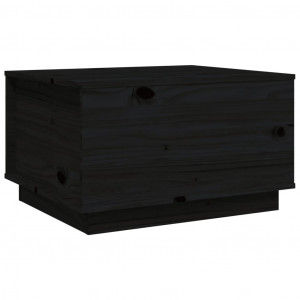 Mesa de centro de madera maciza de pino negro 60x50x35 cm H
