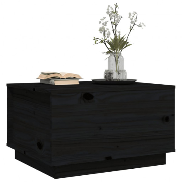Mesa de centro de madera maciza de pino negro 60x50x35 cm M 4