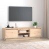 Mueble de TV de madera maciza de pino 140x35x40 cm 1