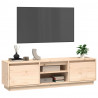 Mueble de TV de madera maciza de pino 140x35x40 cm 4