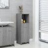 Armario de baño madera contrachapada gris Sonoma 30x30x95 cm 1