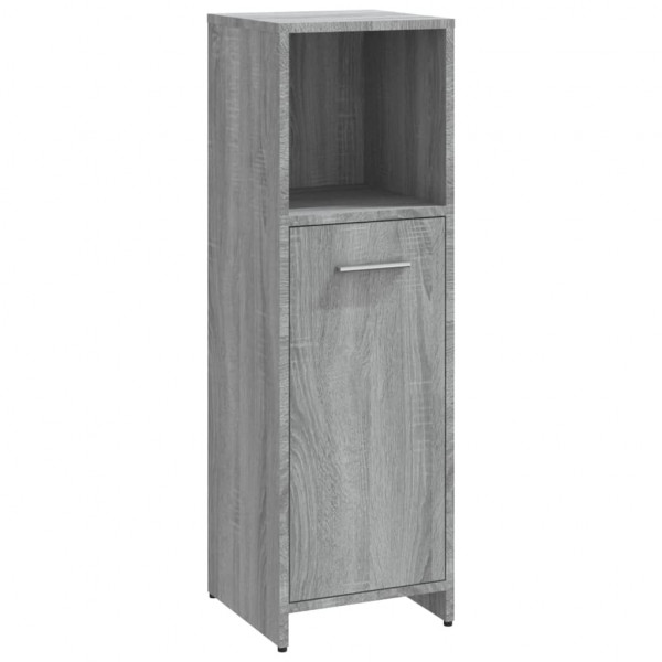 Armario de baño madera contrachapada gris Sonoma 30x30x95 cm M 2