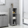 Armario de baño madera contrachapada gris Sonoma 30x30x95 cm 4