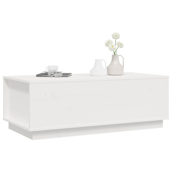 Mesa de centro 100x50x35 cm pinho maciço branco M 4