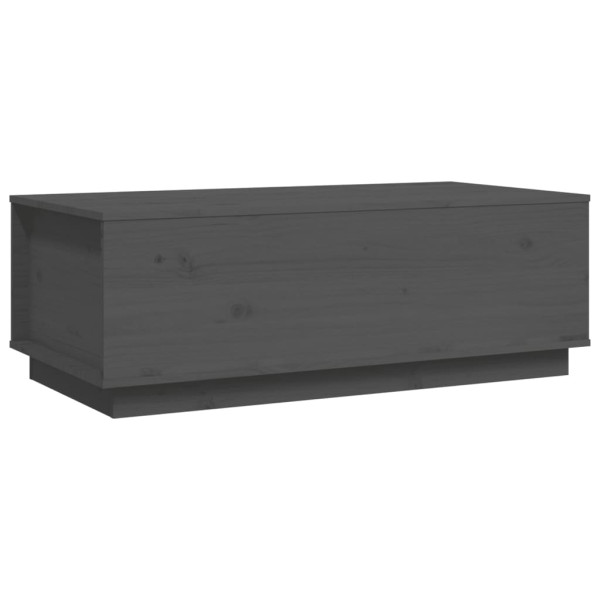 Mesa de centro de madera maciza de pino gris 100x50x35 cm M 2