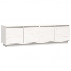 Mueble de TV madera maciza de pino blanco 156x37x45 cm H