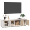 Mueble de TV madera maciza de pino blanco 156x37x45 cm 5