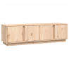 Mueble de TV de madera maciza de pino 140x40x40 cm 2