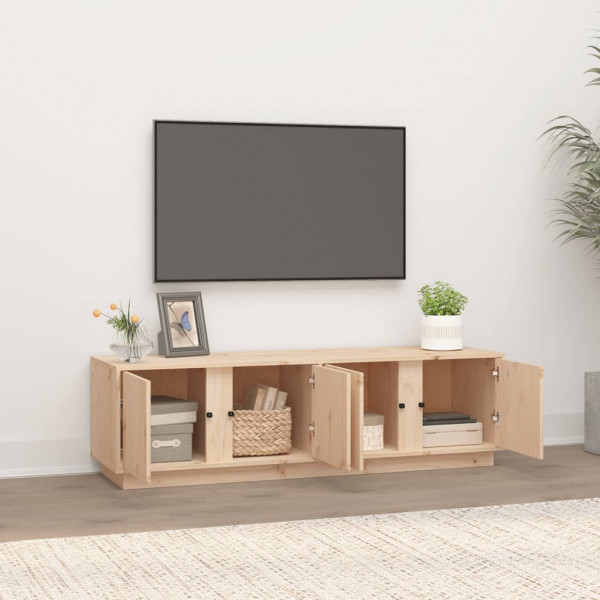 Mueble de TV de madera maciza de pino 140x40x40 cm M 3
