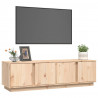 Mueble de TV de madera maciza de pino 140x40x40 cm 4
